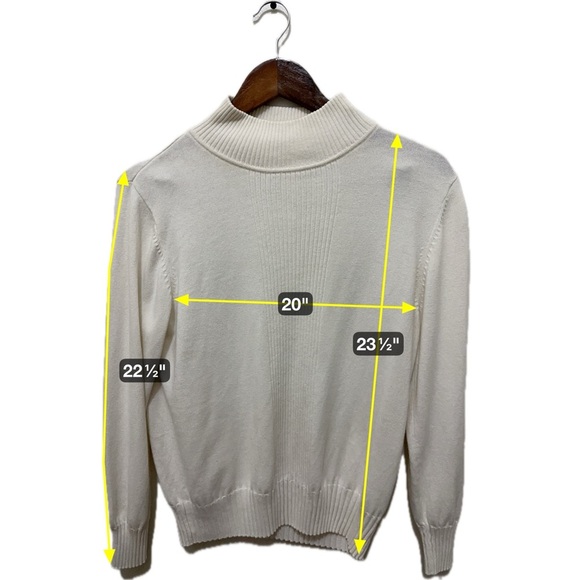 188 Dress-barn | EUC Cream Ribbed Mock Neck Sweater (Size M) - Picture 13 of 13